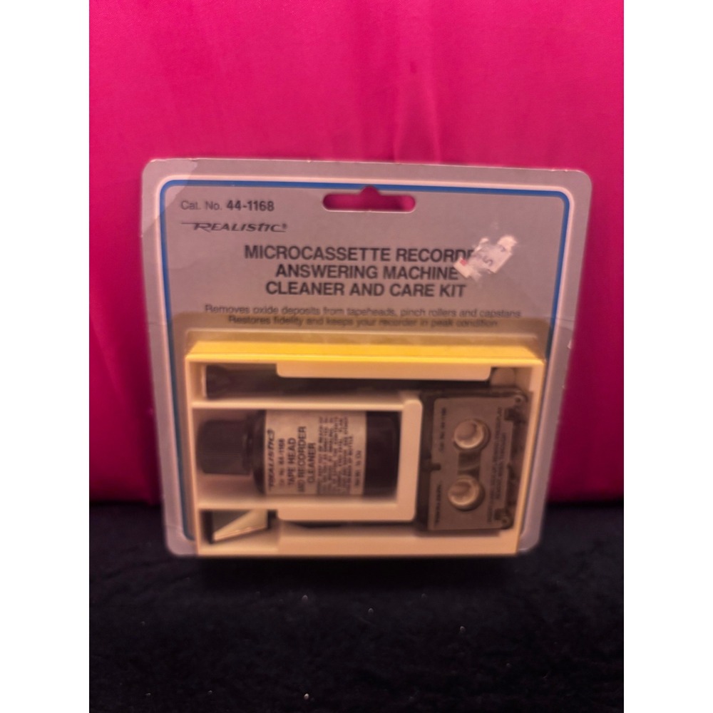 Realistic Microcassette Recorder Answering Machine Cleaner Care Kit 44-1168 New